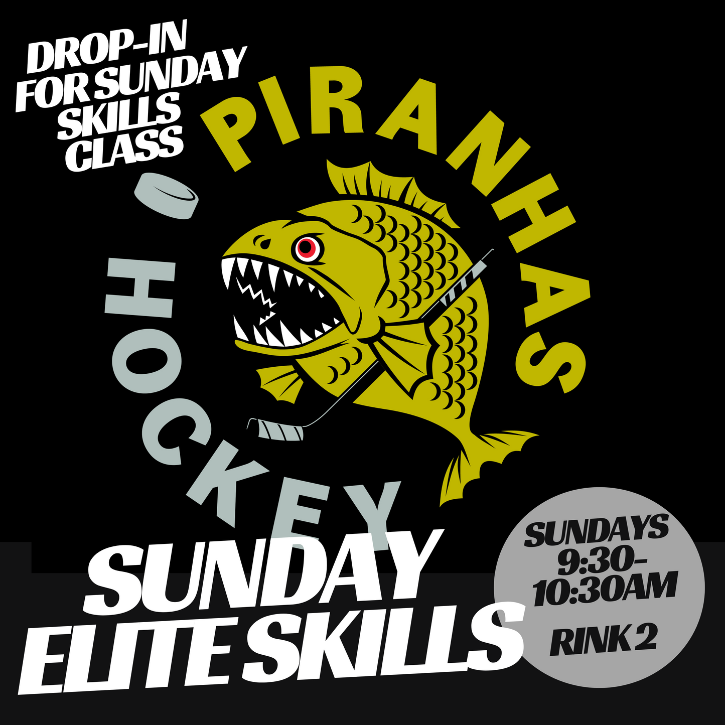 Sunday (DROP-IN) Elite Skills Program 9:30-10:30am Rink 2